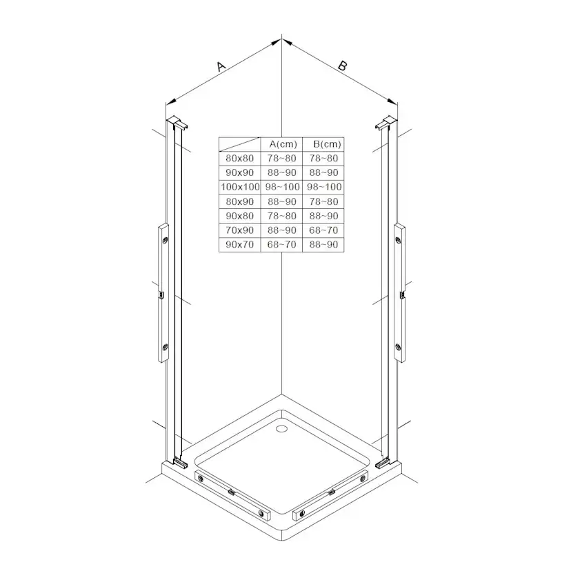Duschhörn Alterna Lusso Rak Lackerad Profil