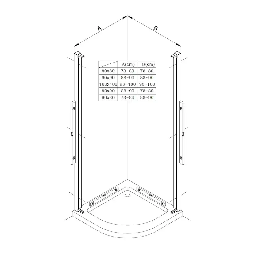 Duschhörn Alterna Lusso Svängd Lackerad Profil