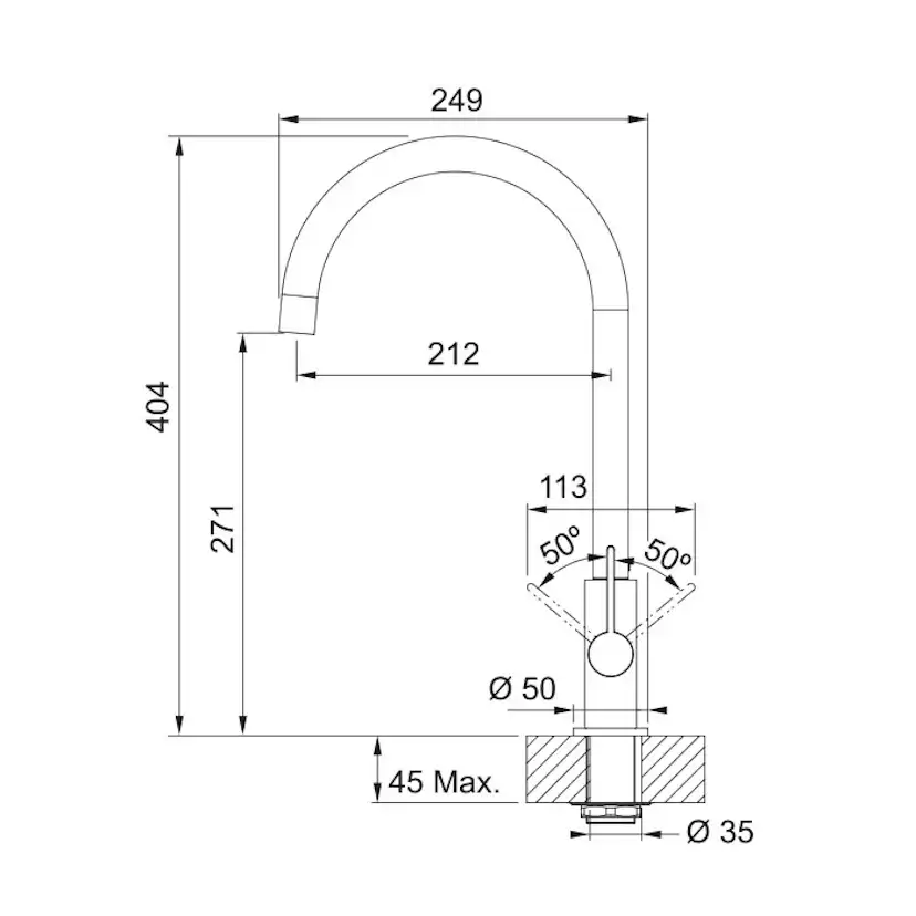 Köksblandare Franke Ambient med Diskmaskinsavstängning