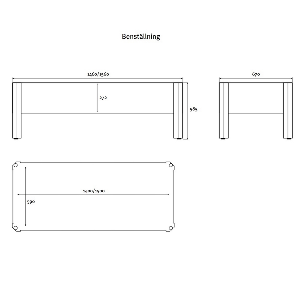 Front, Gavel och Benställning Alterna Basic Eco