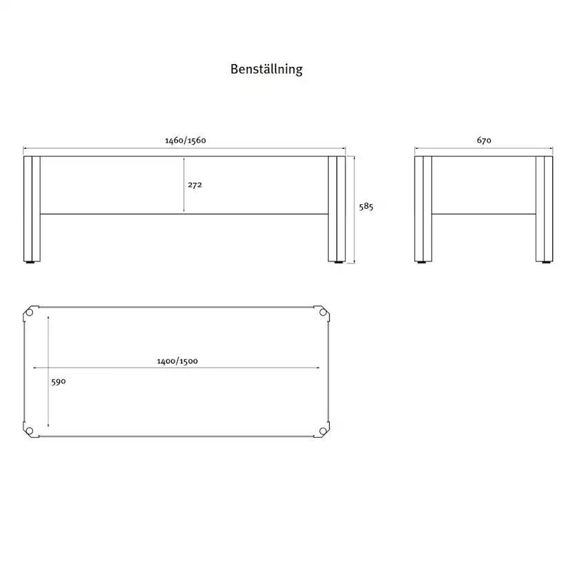 Front, Gavel och Benställning Alterna Basic Eco
