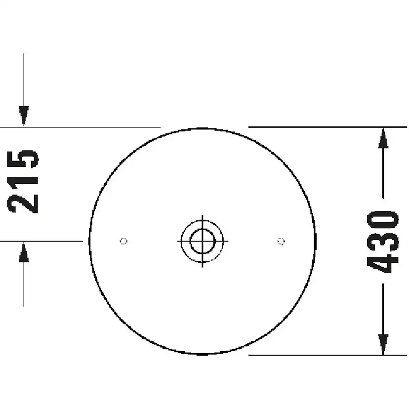 Tvättställ Duravit White Tulip för Placering på Bänkskiva Vit Högblank 430 mm