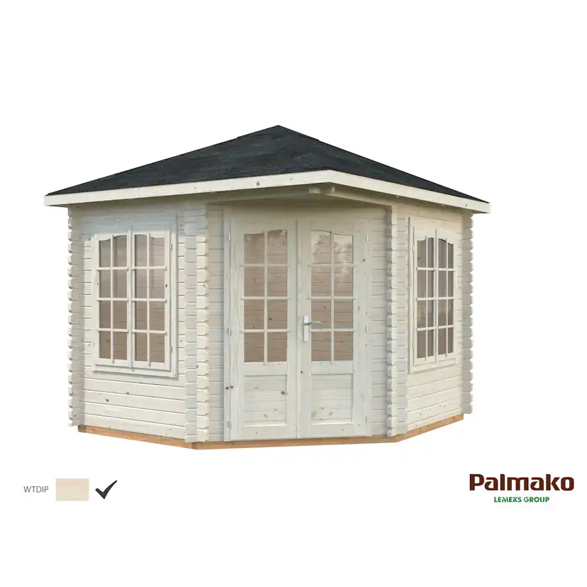 Lusthus Palmako Melanie Väggtjocklek 44 mm, 7,8 m2