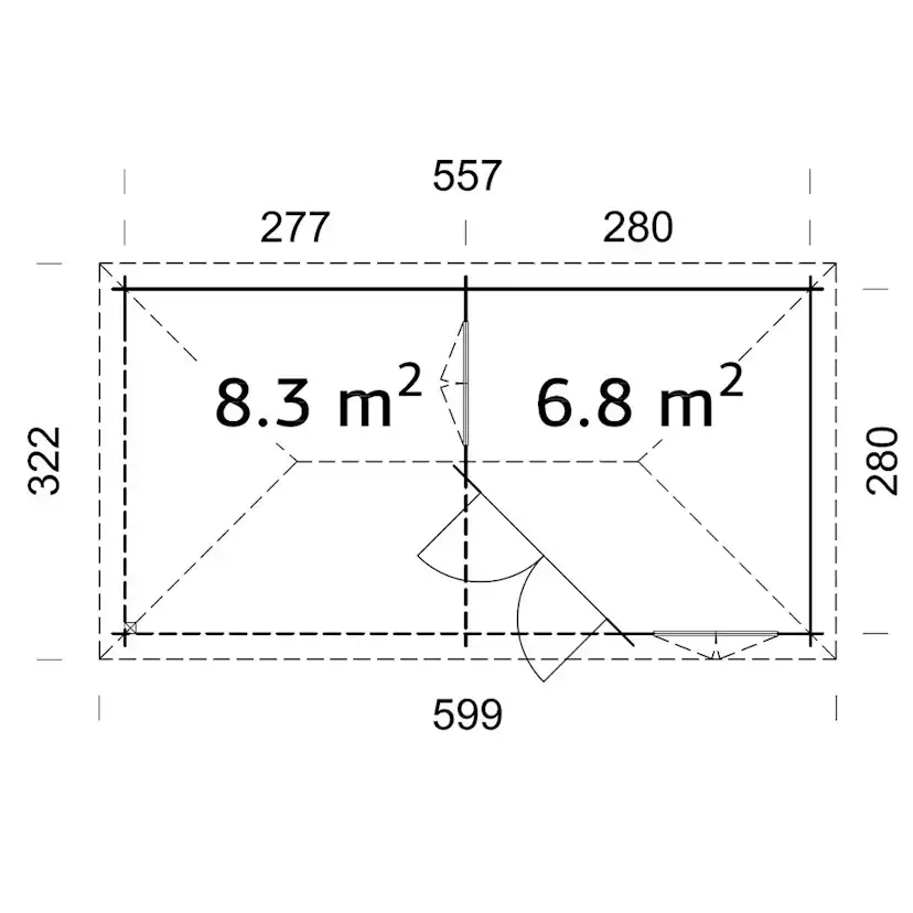 Lusthus Palmako Melanie 15,6 m2
