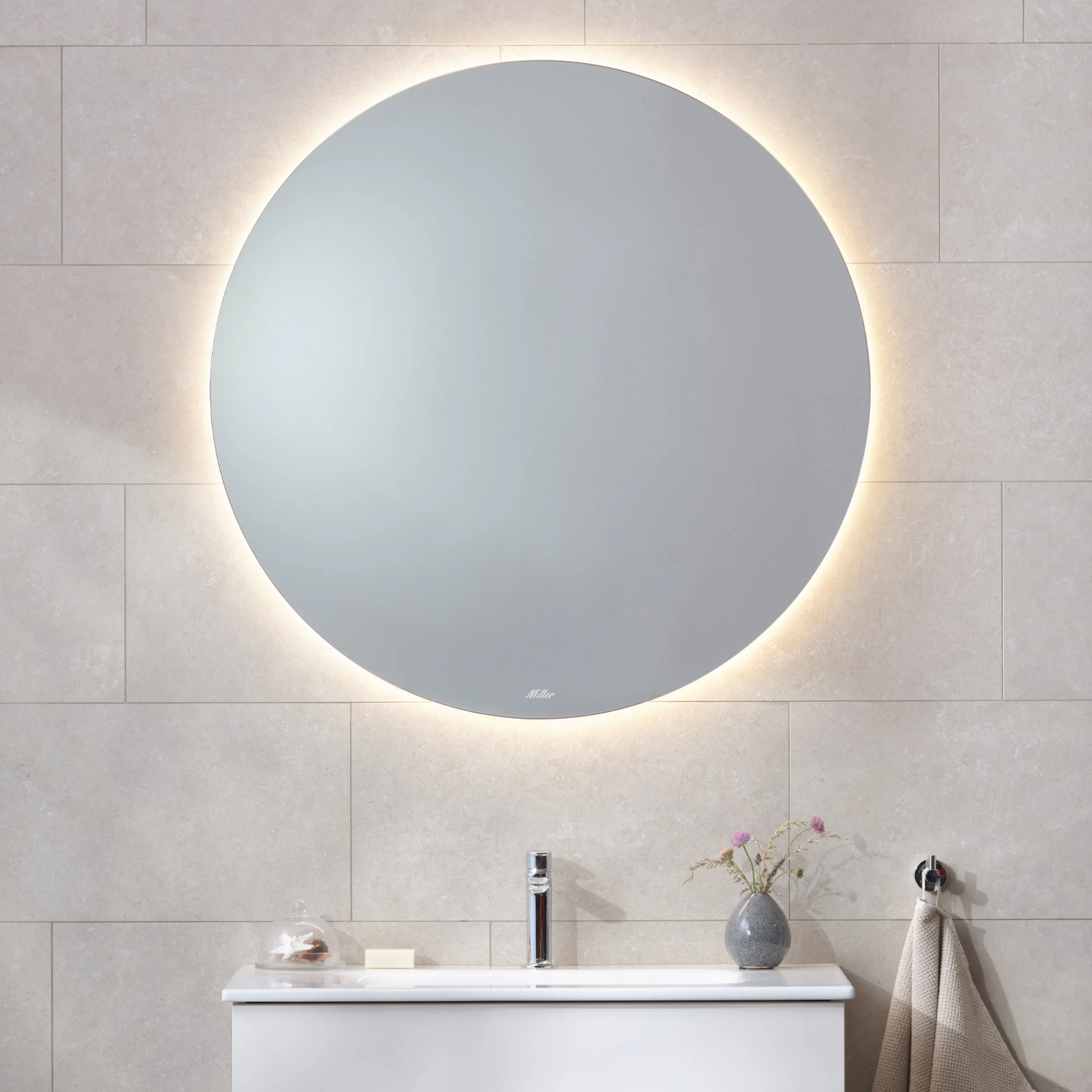 Badrumsspegel Miller Badrum Ambient DIM Rund