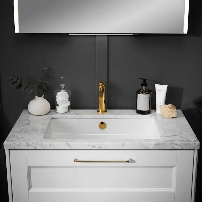 Bänkskiva Miller Badrum Sten 80 Inkl Underlimmat Porslinstvättfat