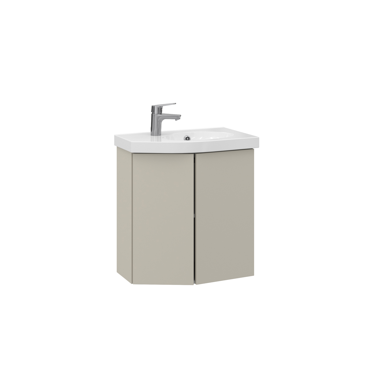 Tvättställsskåp Temal Mondo med Tvättställ och 2 Luckor