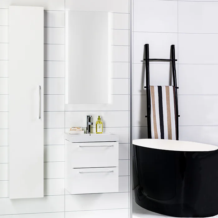 Möbelpaket Noro Day med Deco Spegel Matt Vit