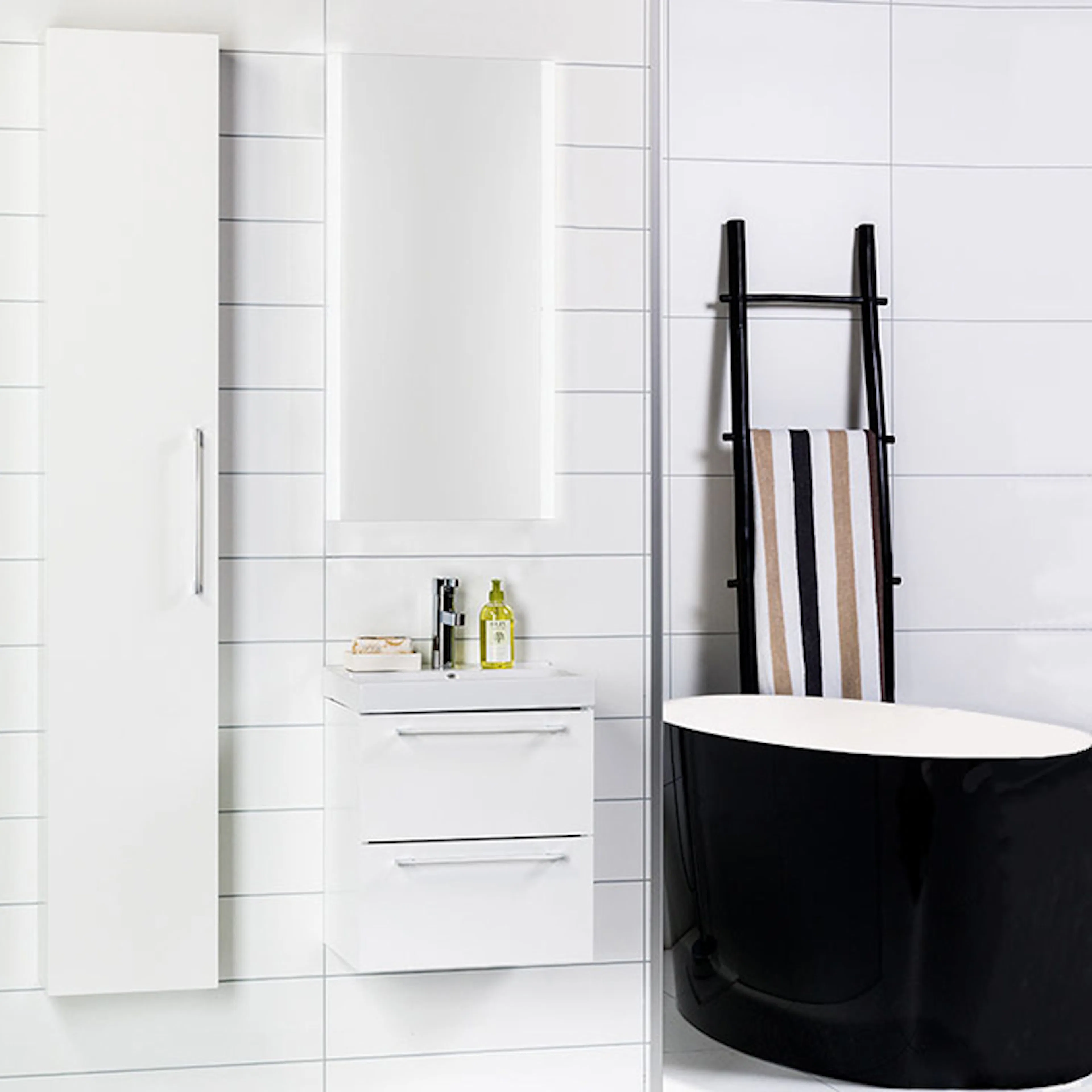 Möbelpaket Noro Day med Deco Spegel Matt Vit