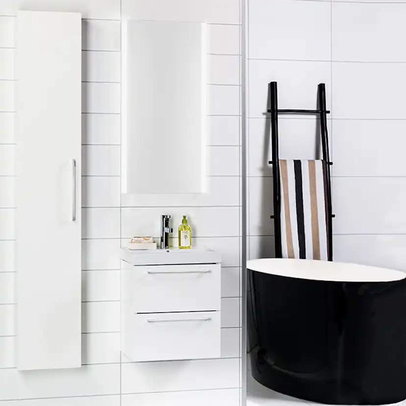 Möbelpaket Noro Day med Deco Spegel Matt Vit