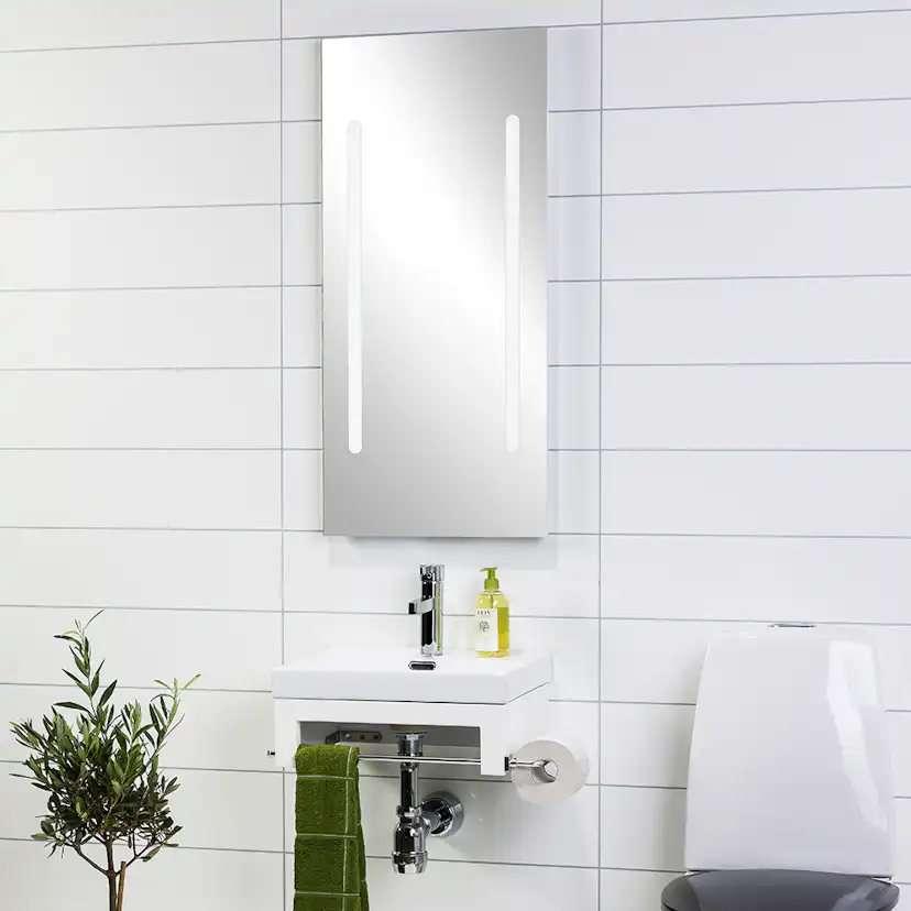 Möbelpaket Noro Touch med Sky Spegel Matt Vit