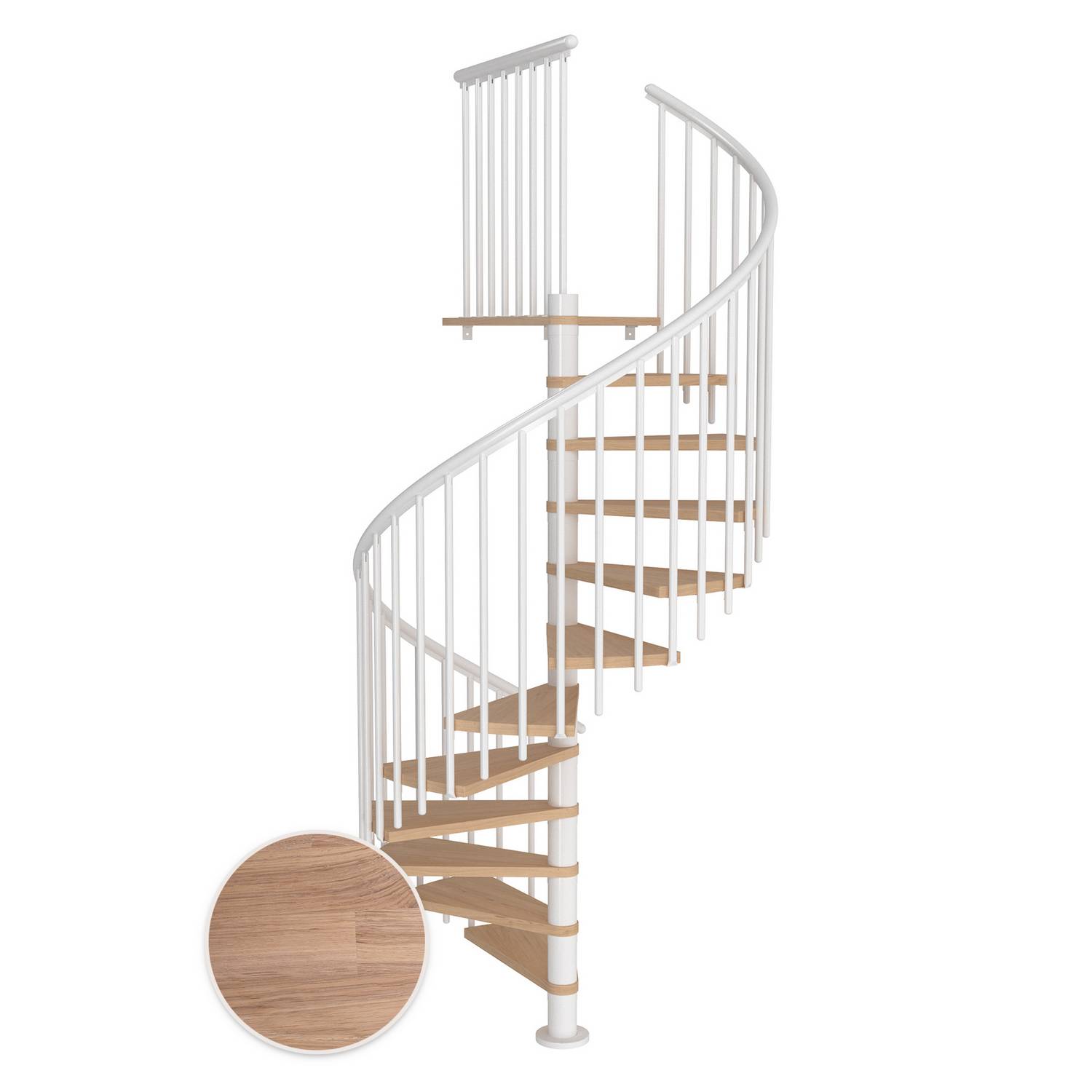 Spiraltrappa Dolle Montréal Ek Vit Oljad Classic 4