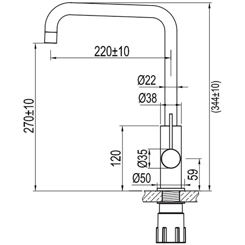 Köksblandare Scandtap Steel Mood Rostfritt Stål