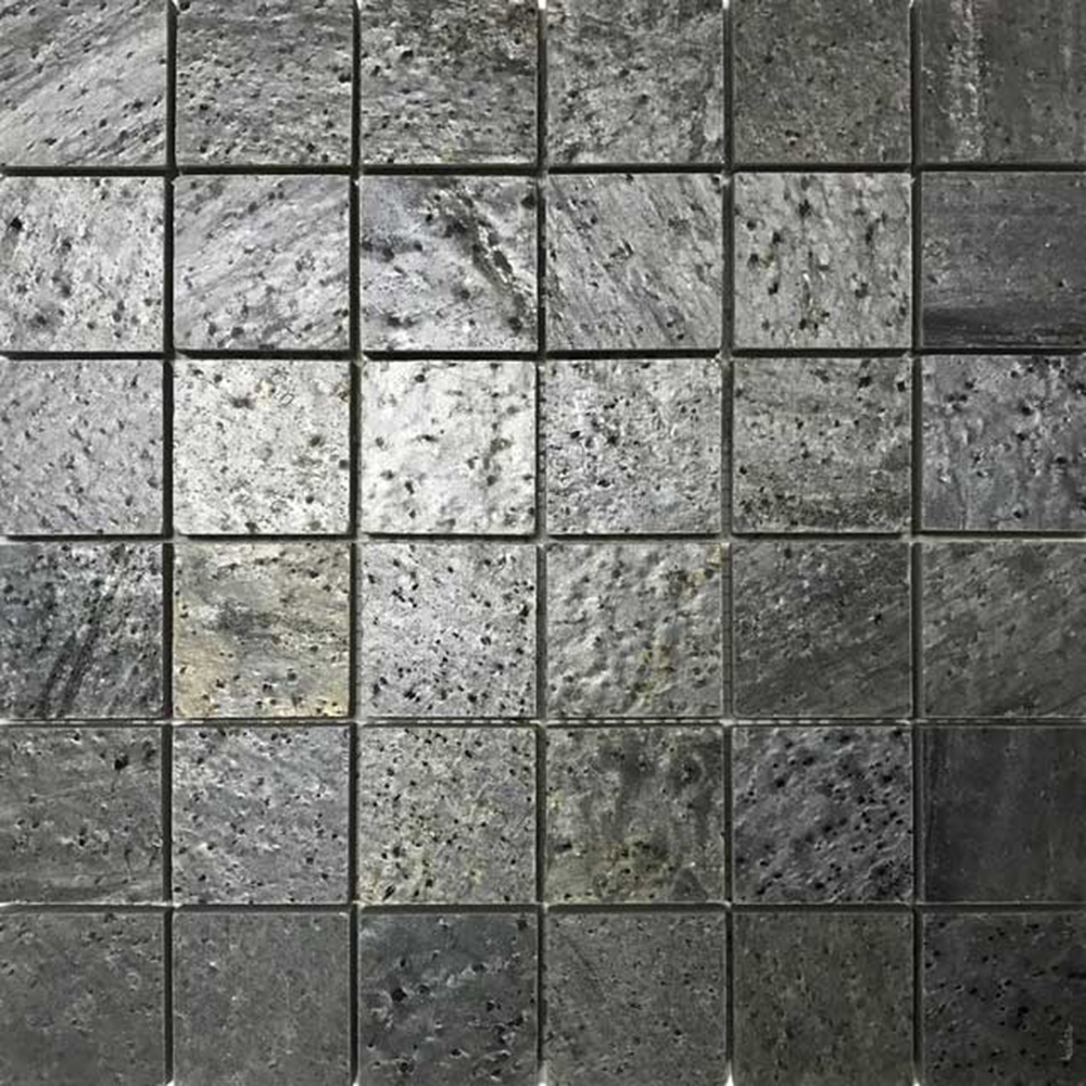 Mosaik  Stencentralen Skiffer Argento Shine Mörkgrå 5x5 cm