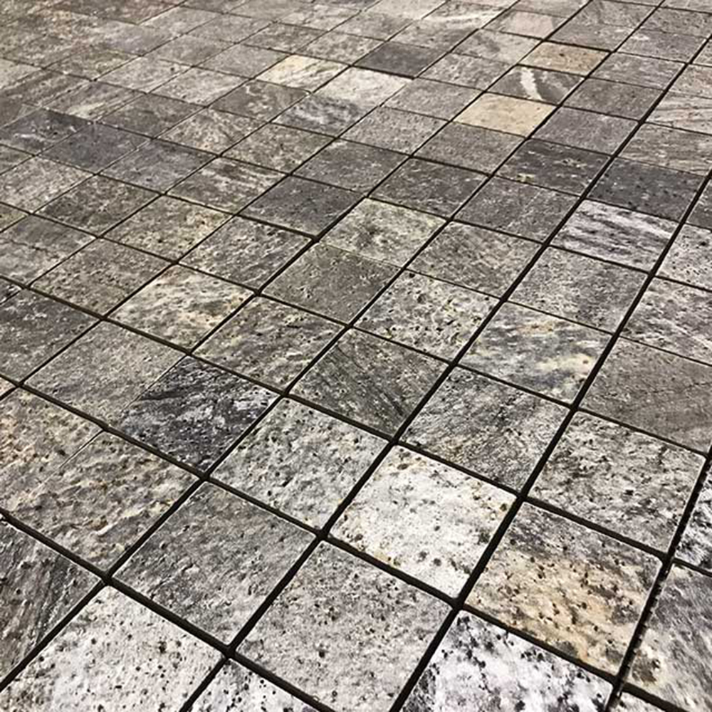 Mosaik  Stencentralen Skiffer Argento Shine Mörkgrå 5x5 cm