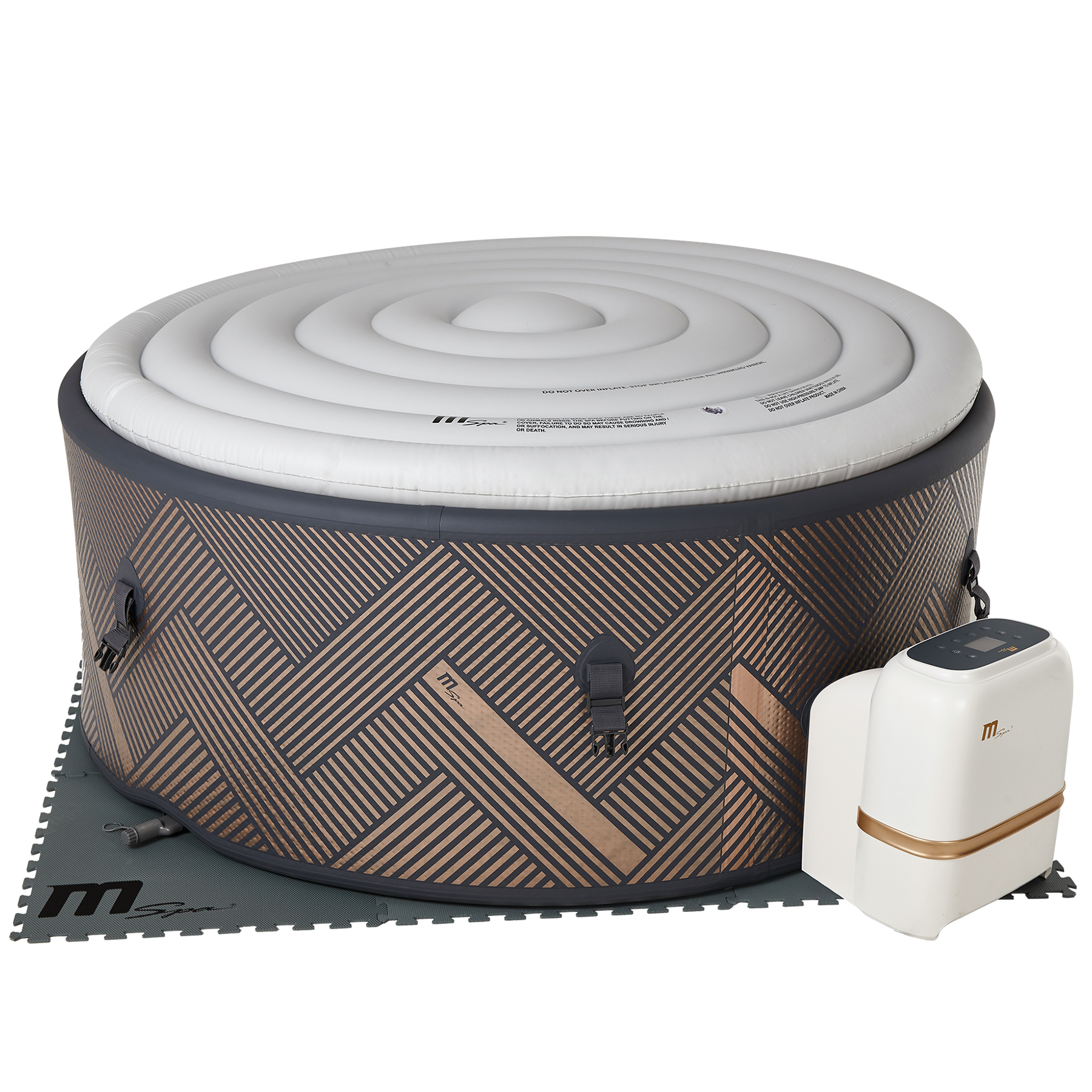 Uppblåsbart Spabad Mspa Mono Frame F-MO082WE 144 Jets med Lock