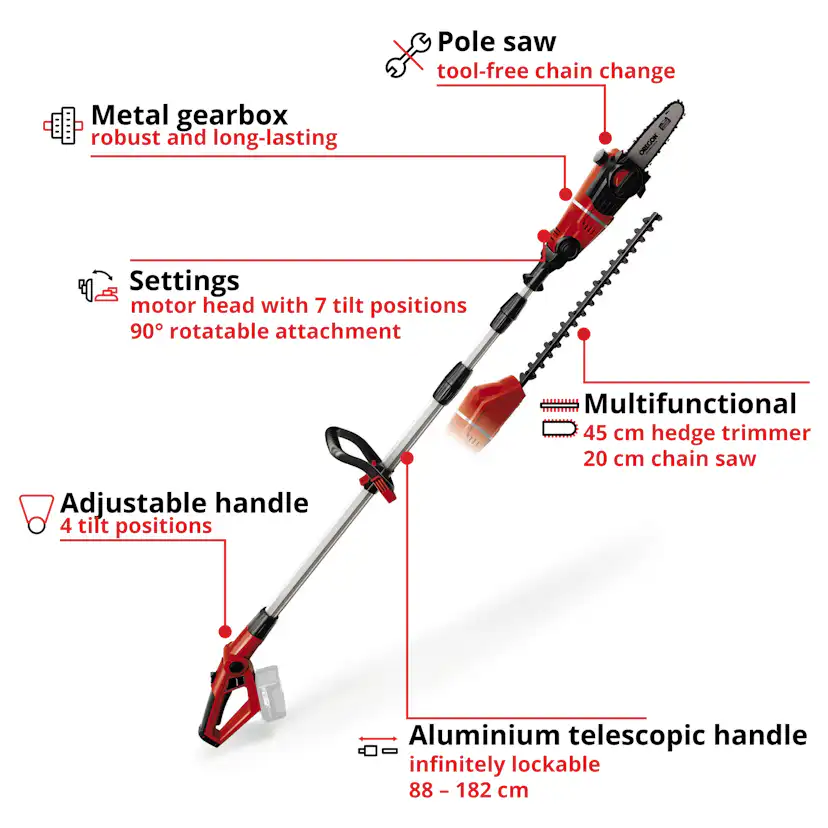 Multimaskin Einhell PXC GE-HC 18 Li T Solo Utan Batteri
