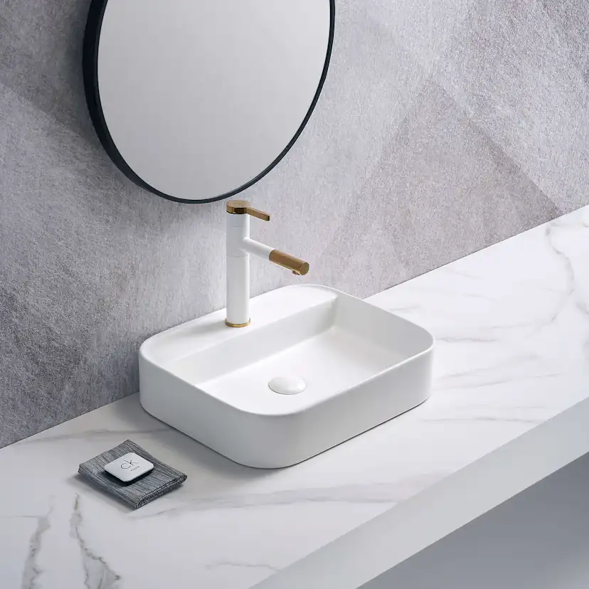 Tvättställ NOURK Rektangulärt Vägghängt/Ovanpåliggande