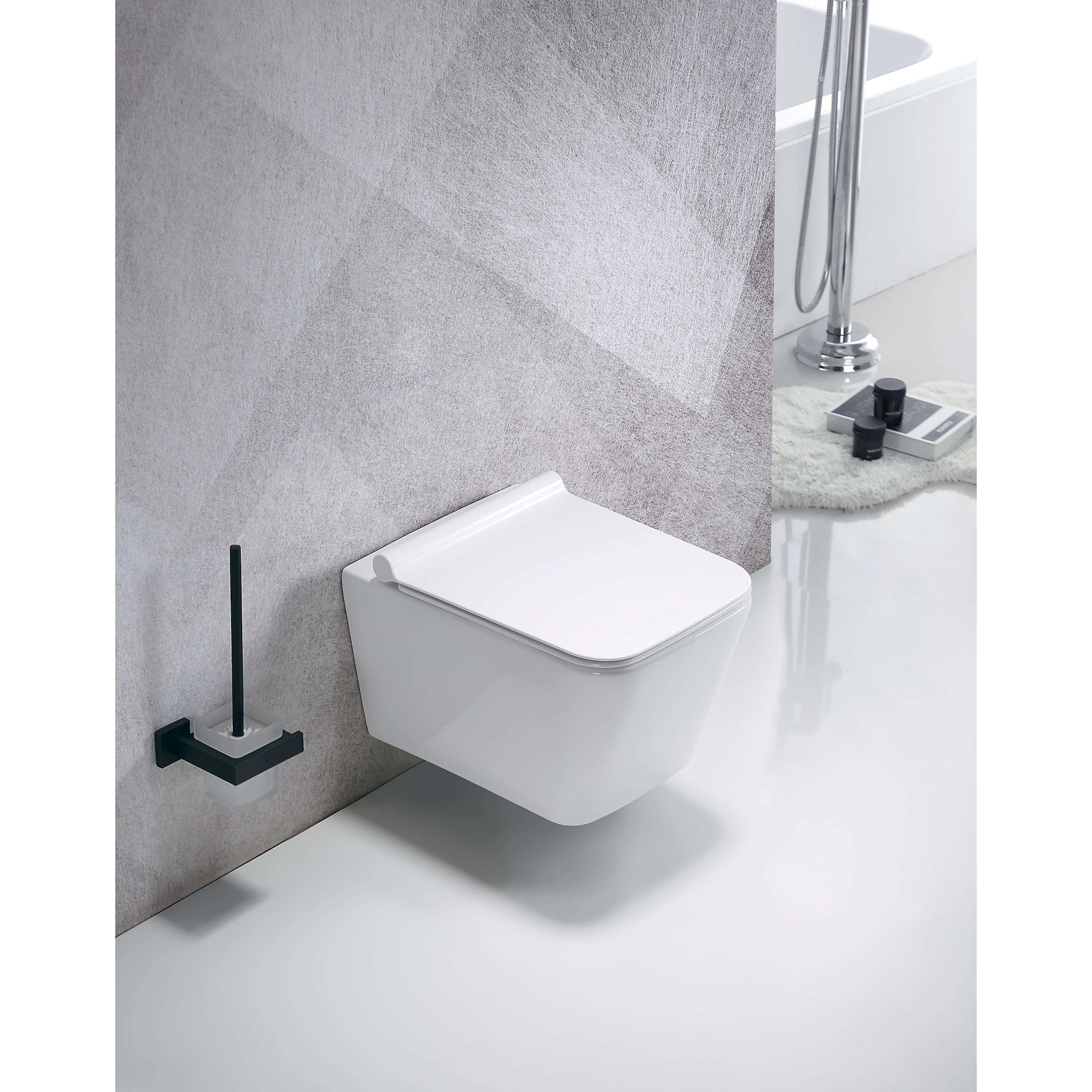 Vägghängd Toalettstol NOURK Moon Rimfree