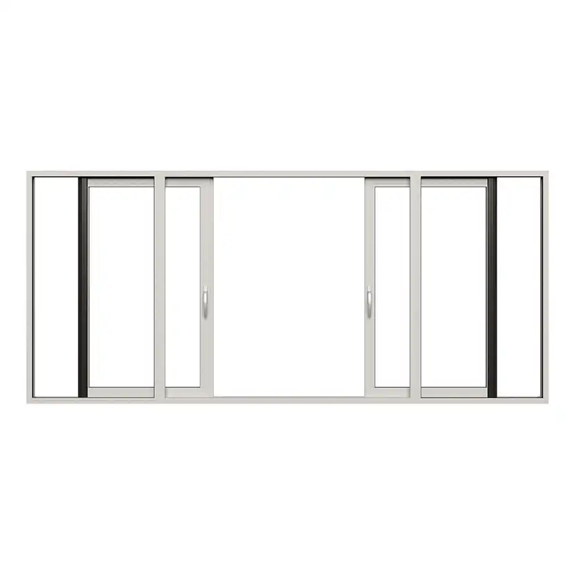 Parskjutdörr NorDan HelAlu Aluminium 4-Delad Enkelspår