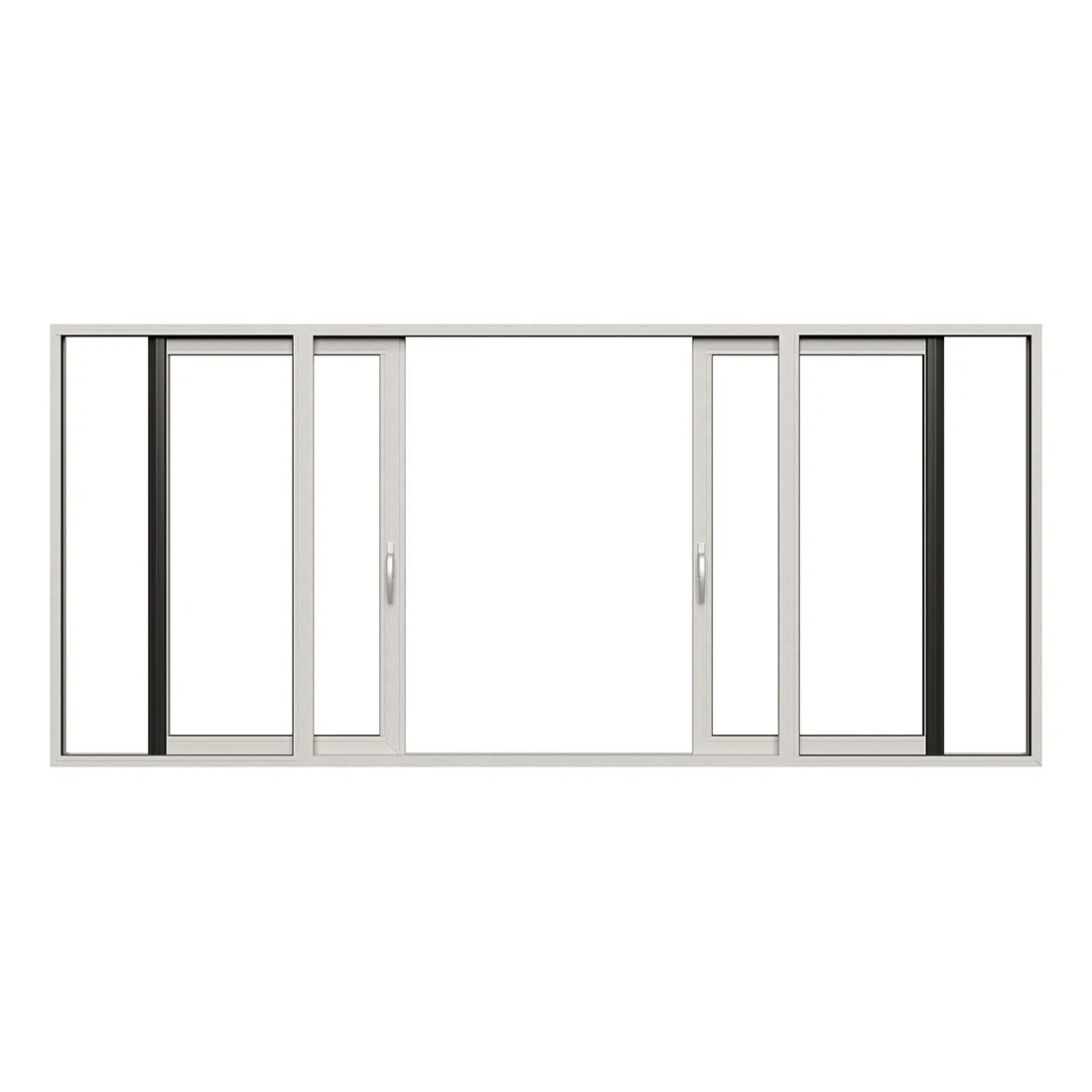 Parskjutdörr NorDan HelAlu Aluminium 4-Delad Enkelspår