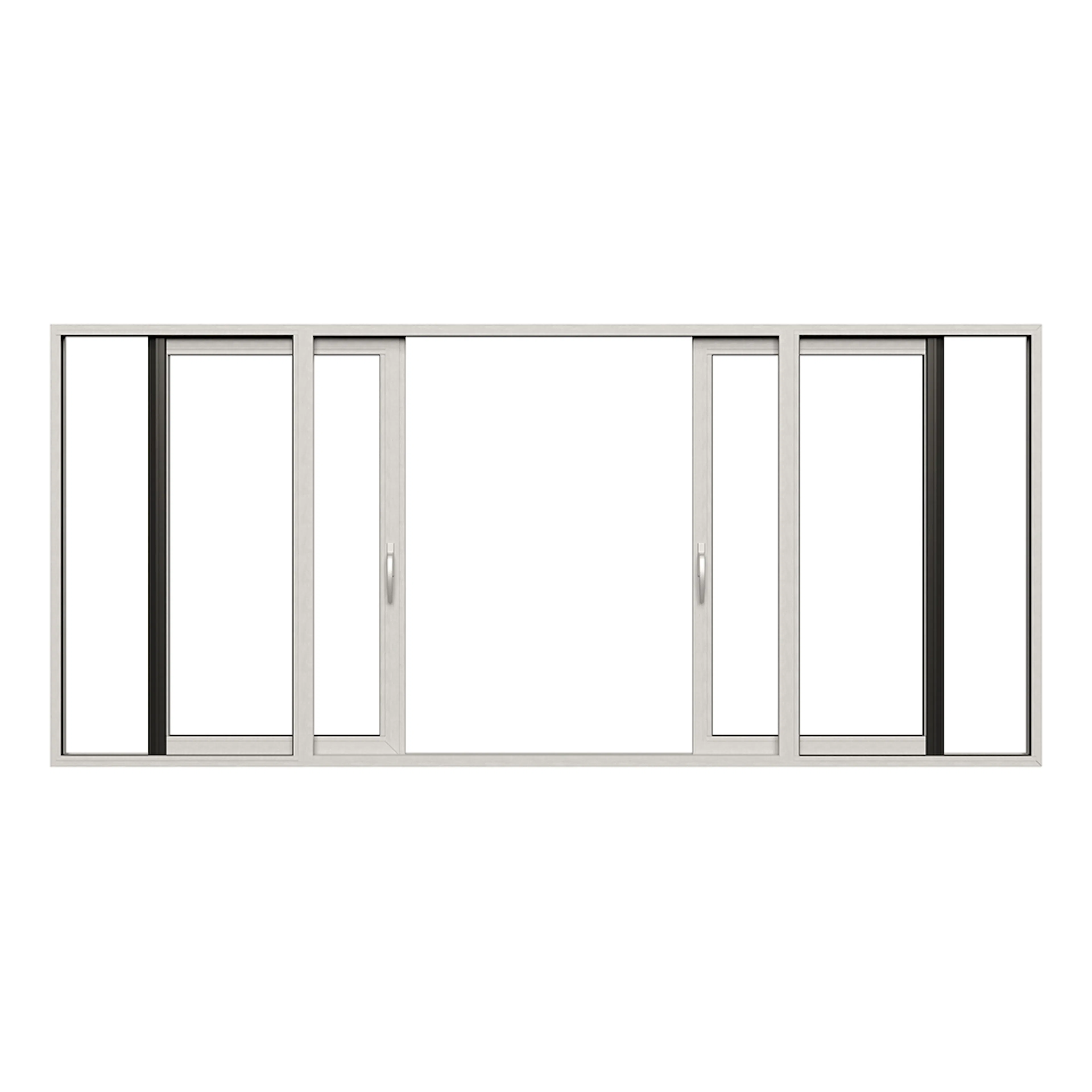 Parskjutdörr NorDan HelAlu Aluminium 4-Delad Enkelspår