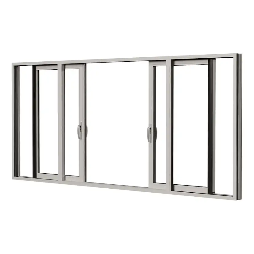 Parskjutdörr NorDan HelAlu Aluminium 4-Delad Enkelspår