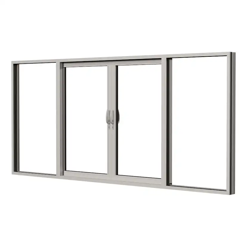 Parskjutdörr NorDan HelAlu Aluminium 4-Delad Enkelspår