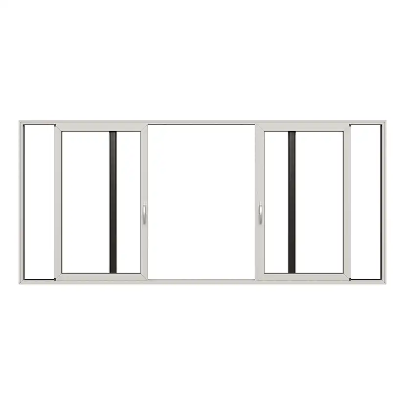 Parskjutdörr NorDan HelAlu Aluminium 4-Delad Enkelspår