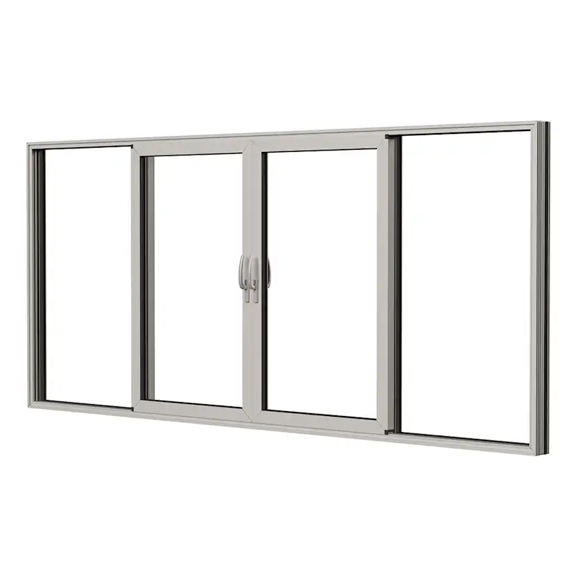 Parskjutdörr NorDan HelAlu Aluminium 4-Delad Enkelspår