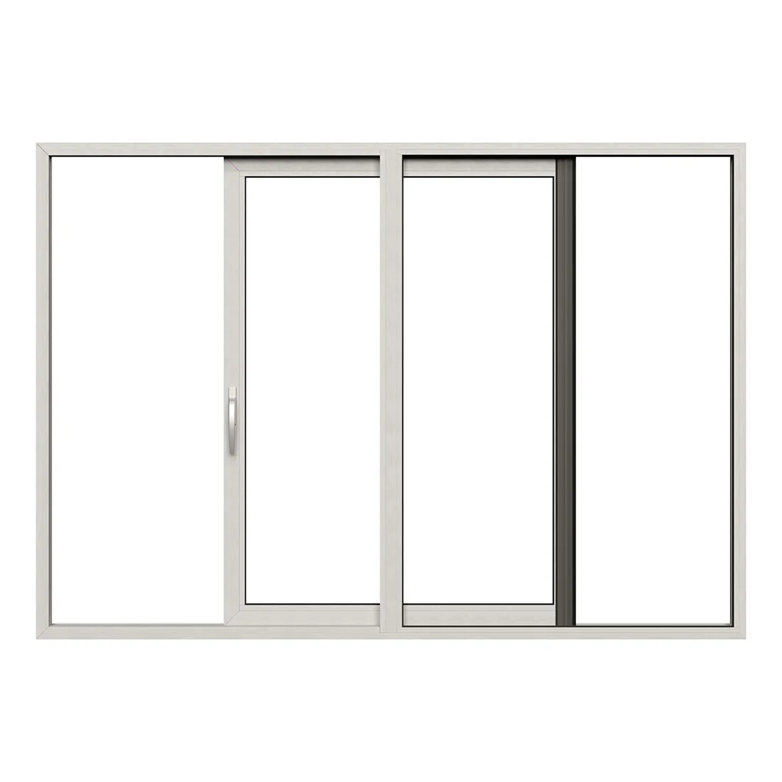 Skjutdörr NorDan HelAlu Aluminium 2-Delad Enkelspår