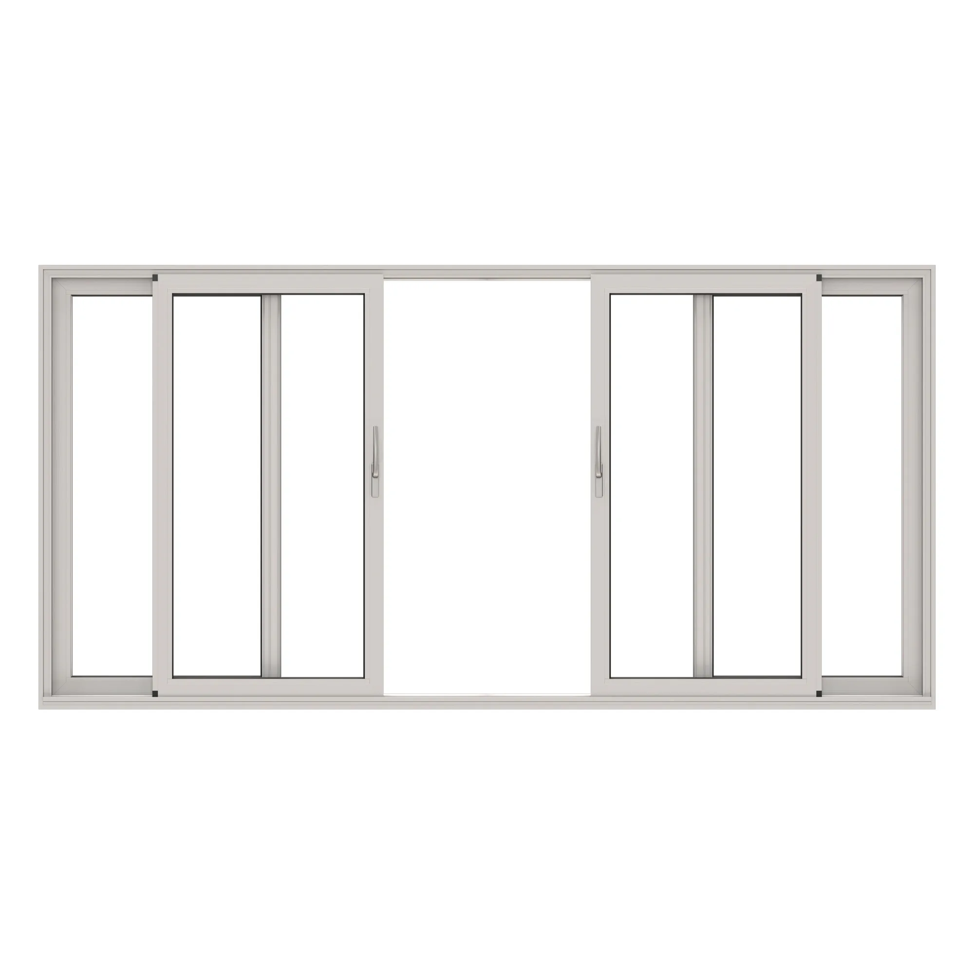 Parskjutdörr NorDan HelAlu Aluminium 4-Delad Dubbelspår