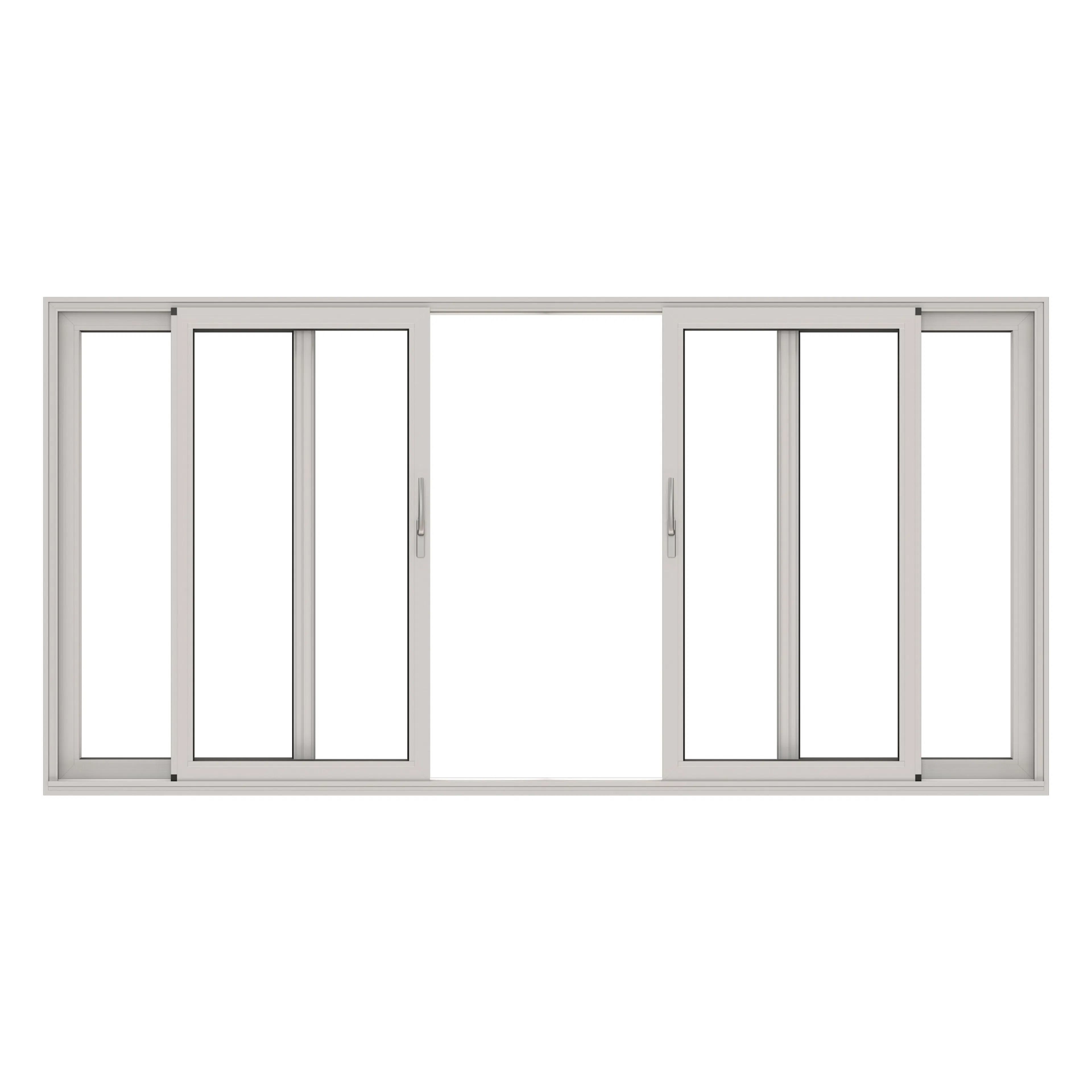 Parskjutdörr NorDan HelAlu Aluminium 4-Delad Dubbelspår