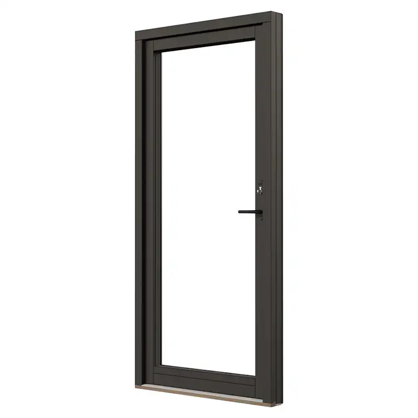 Fönsterdörr NorDan NTech Helglasad Aluminium BlackLine Svart