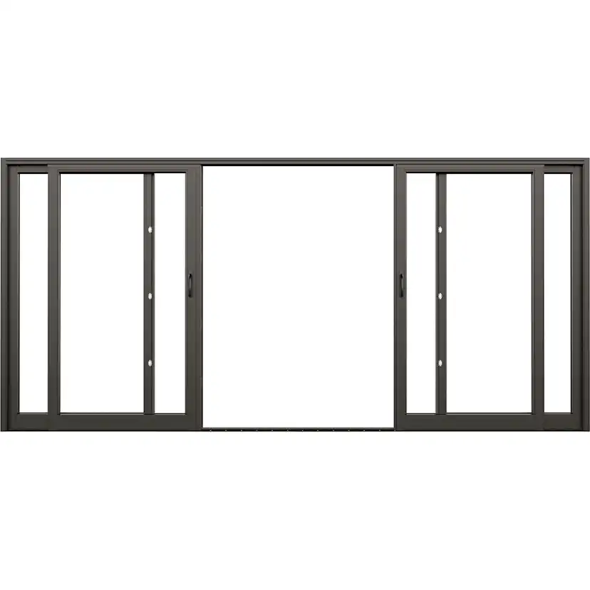 Parskjutdörr NorDan NTech Aluminium 4-Delad BlackLine Svart