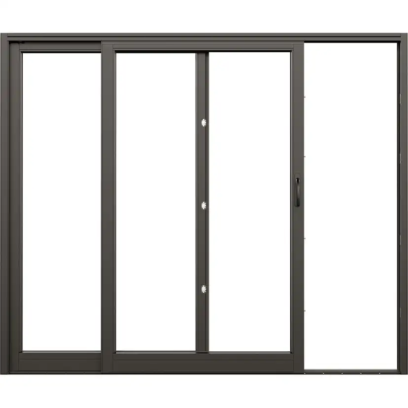 Skjutdörr NorDan NTech Aluminium 2-Delad BlackLine Svart