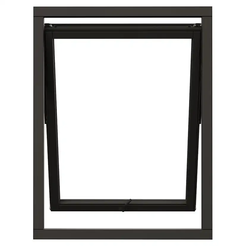Vridfönster NorDan NTech 3-Glas Aluminium BlackLine Svart