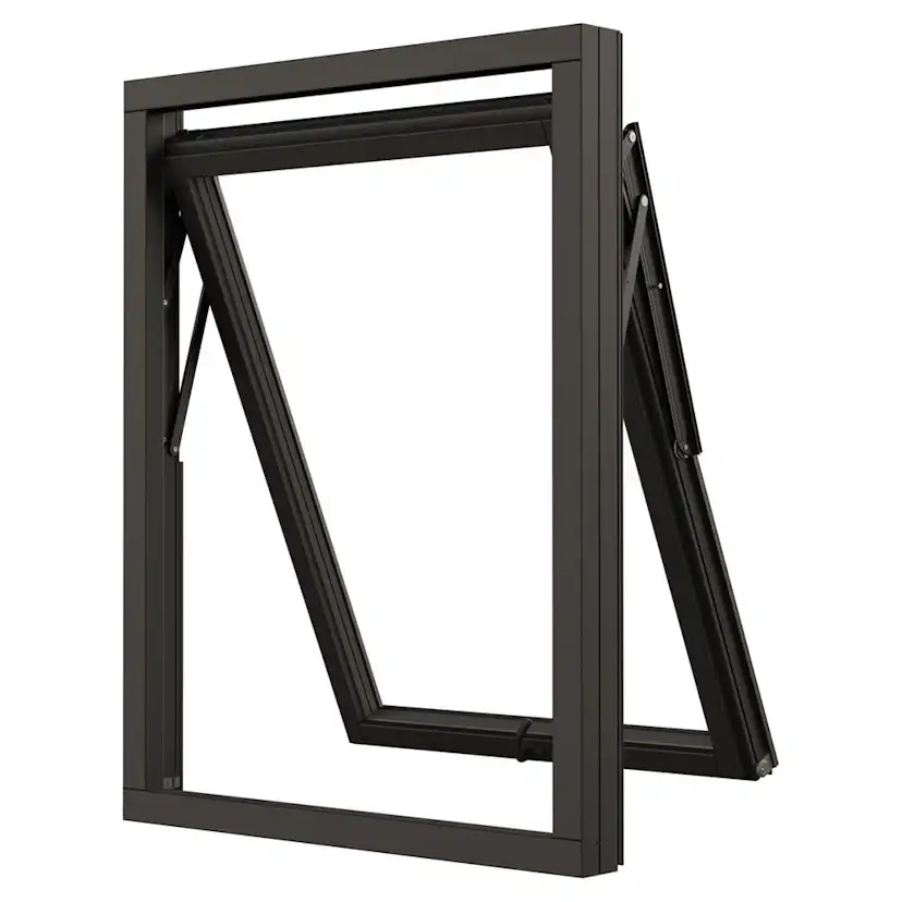 Vridfönster NorDan NTech 3-Glas Aluminium BlackLine Svart