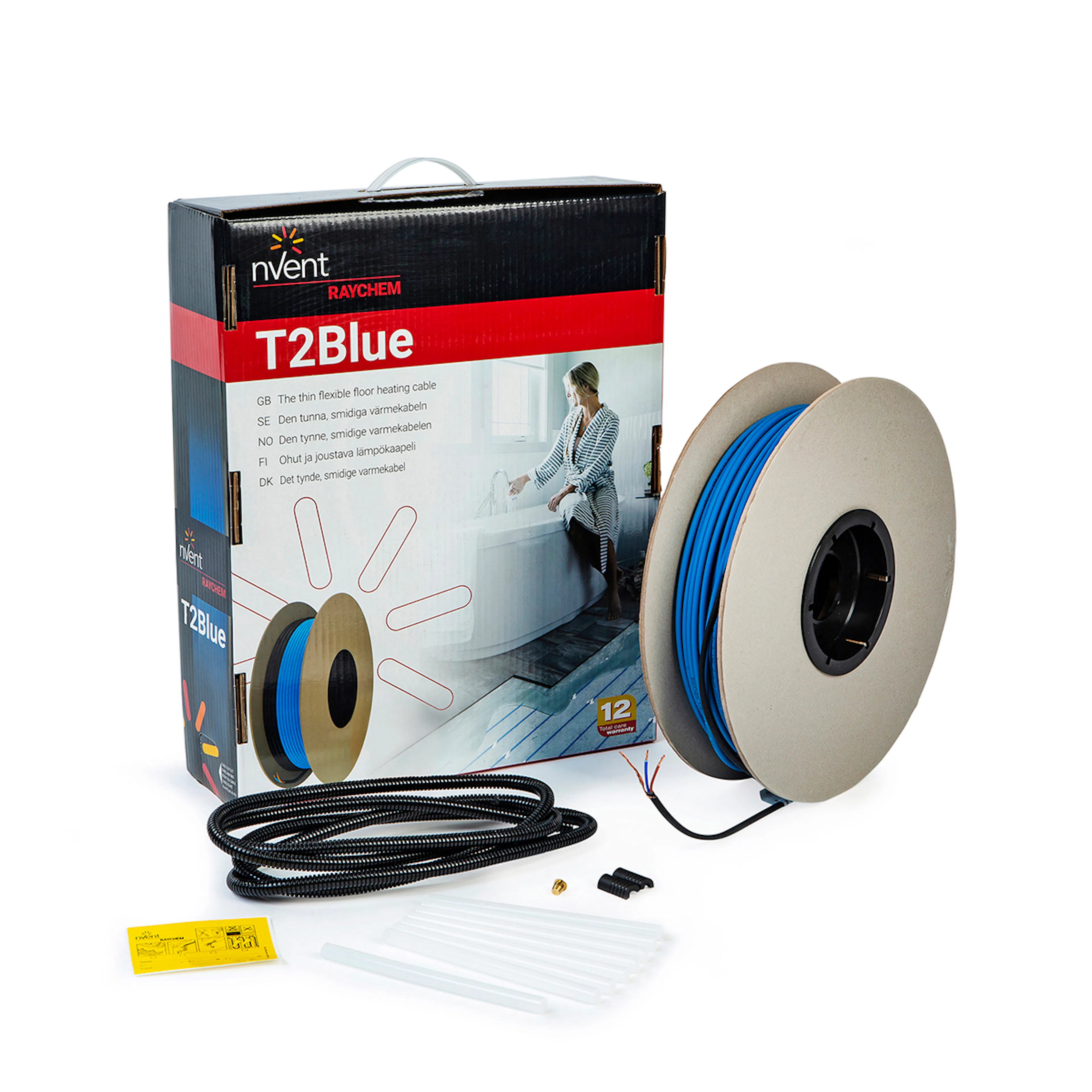 Golvvärmekabel Raychem T2Blå-10 utan Termostat