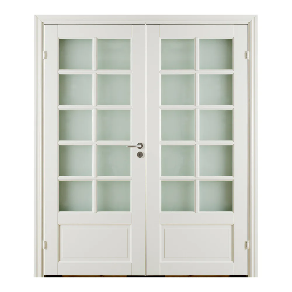 Pardörr GK Door Oden 4 Vit med Spröjs Glas