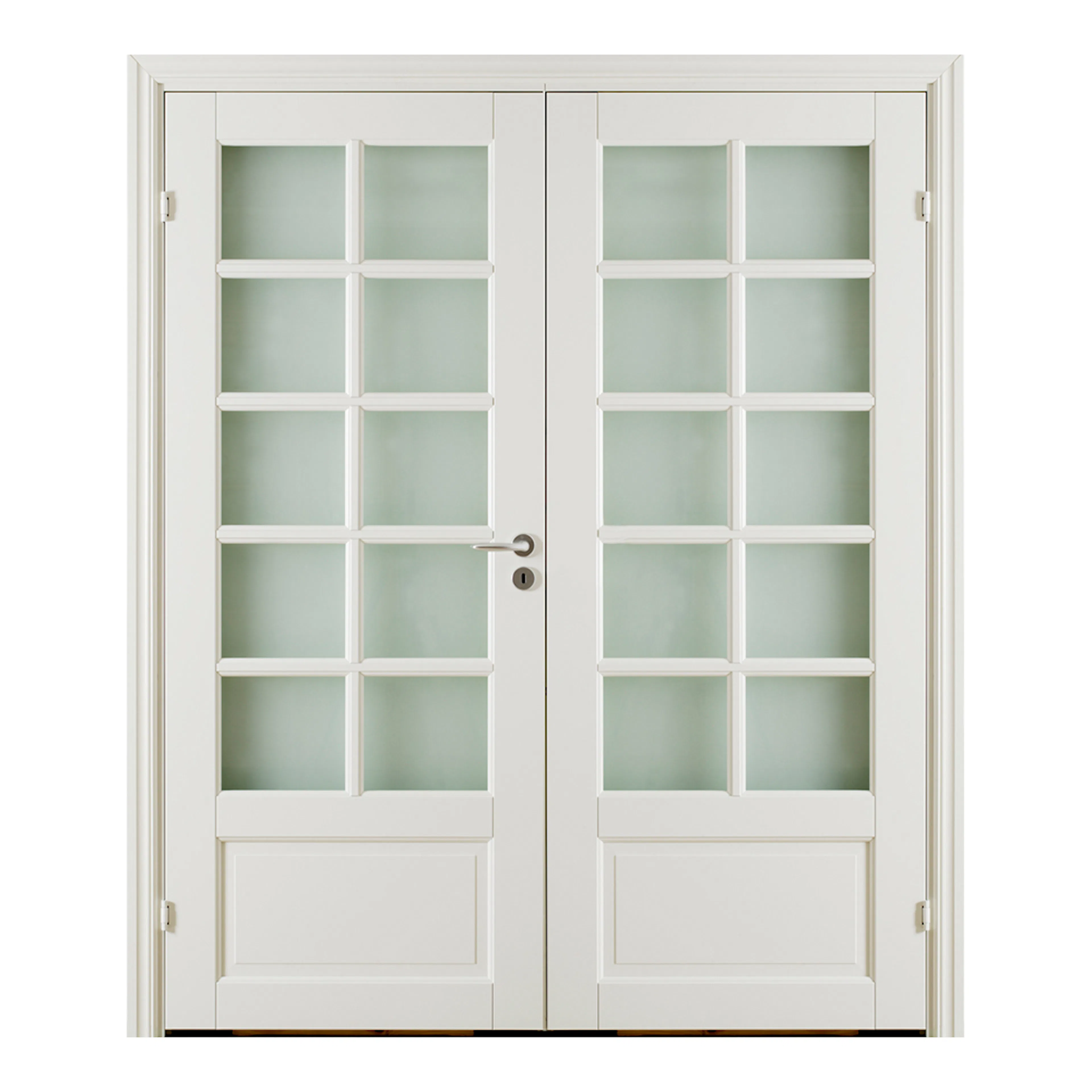 Pardörr GK Door Oden 4 Vit med Spröjs Glas