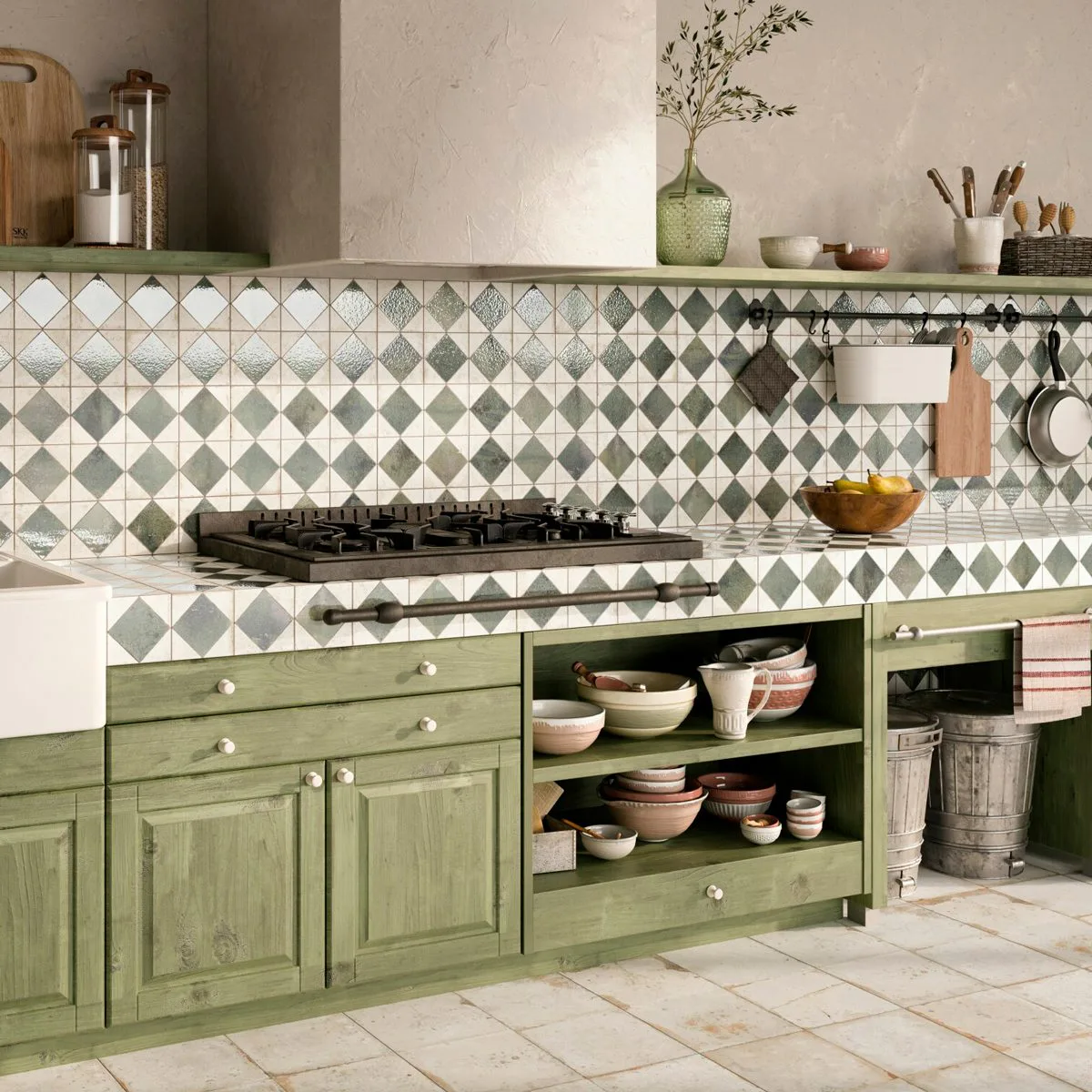 Klinker FS Arles Green LT 33x33 cm