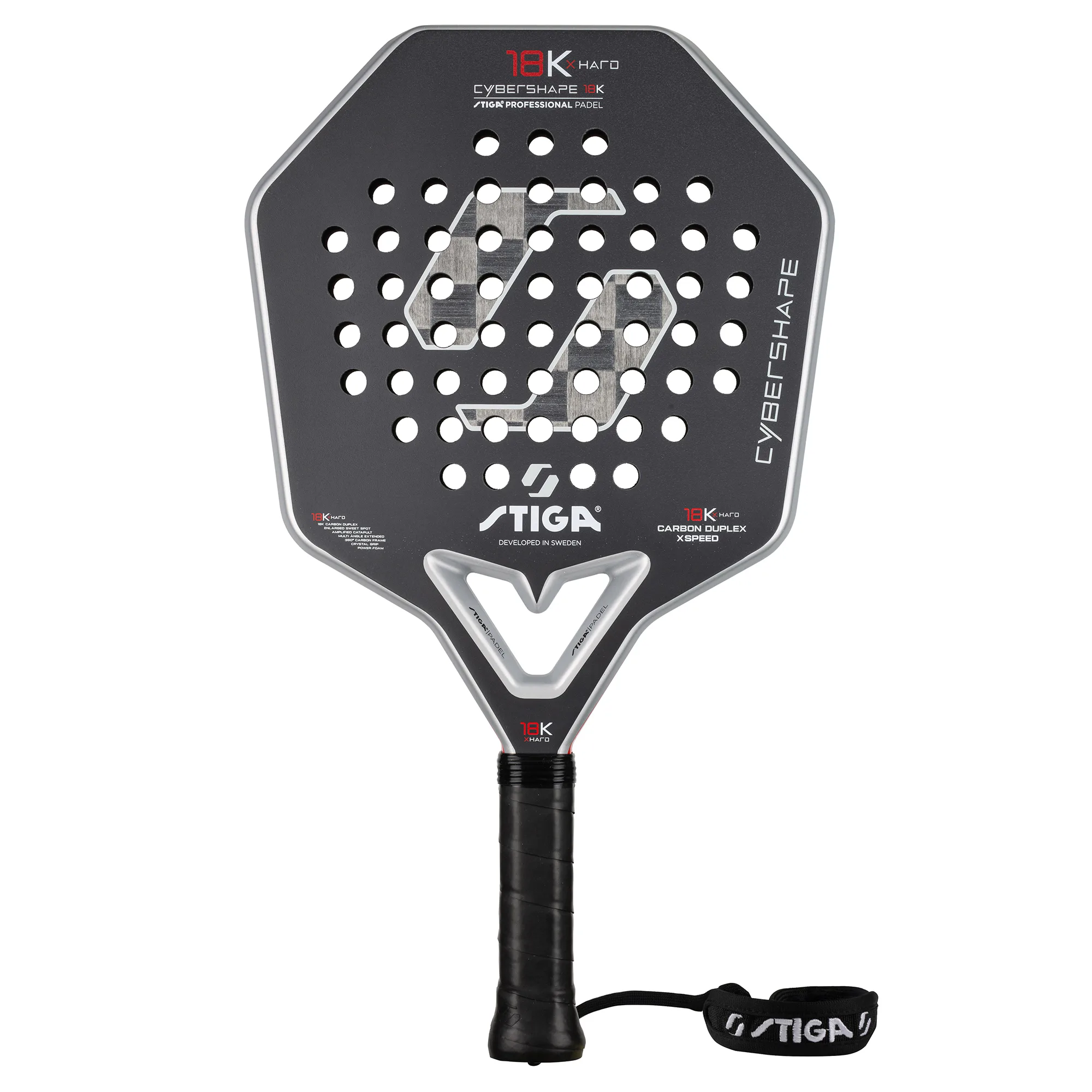 Padelracket STIGA Sports 18K X Hard Cybershape
