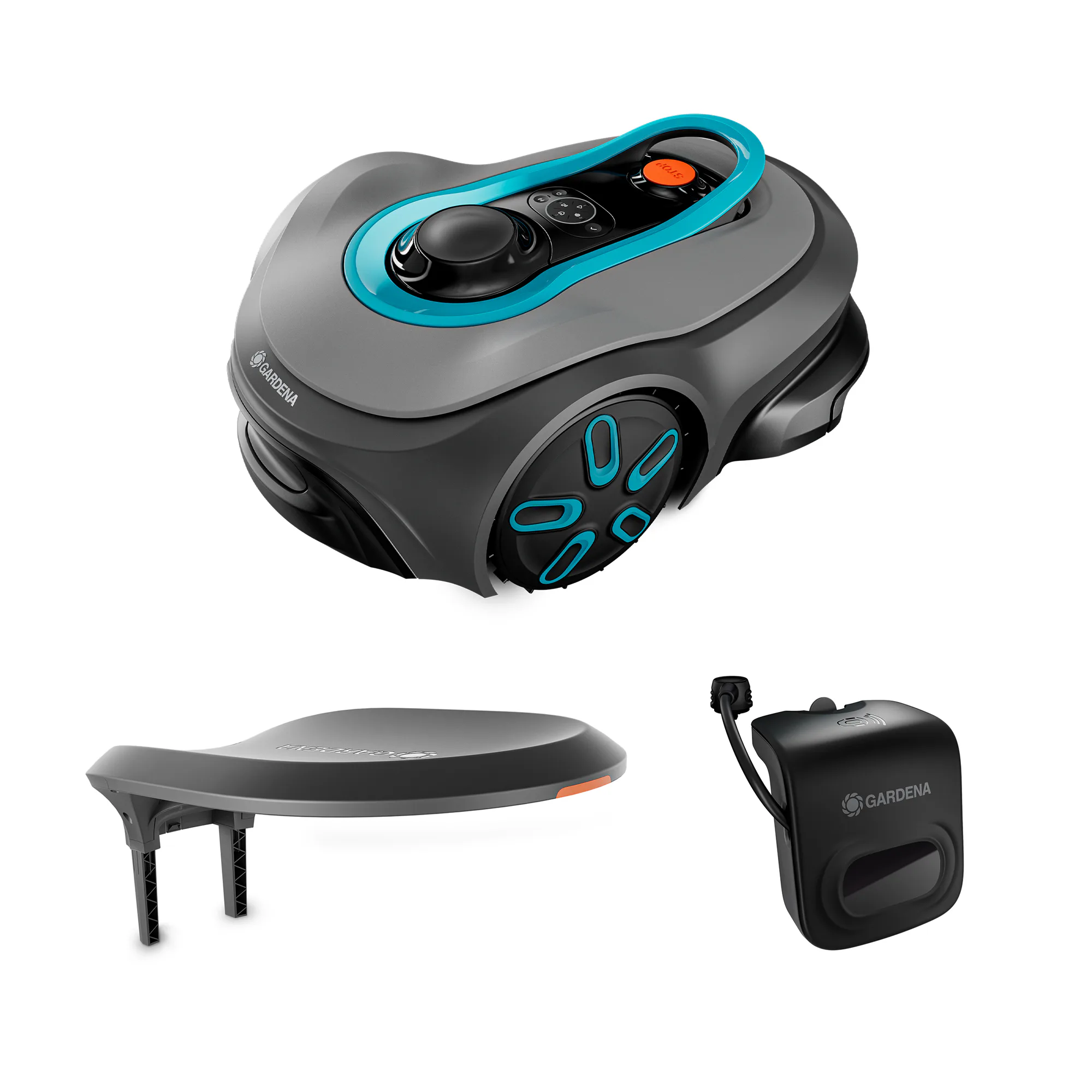 Robotgräsklippare Gardena Smart Sileno Free 1200 Utan Slinga Paket Med Robothus & Antikollisionsradar