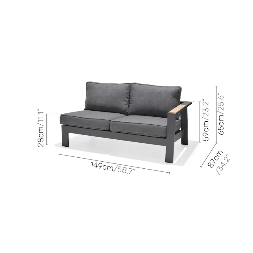 Loungegrupp LifestyleGarden Palau 5-sits med fåtölj