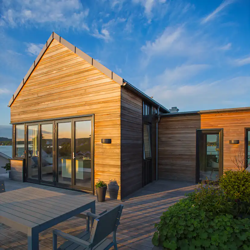 Parfönsterdörr NorDan NTech Helglasad Aluminium