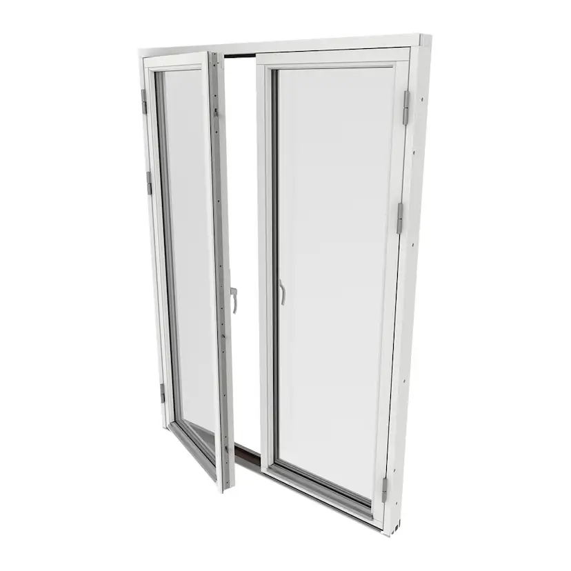 Parfönsterdörr Outline Helglasad 3-Glas Trä