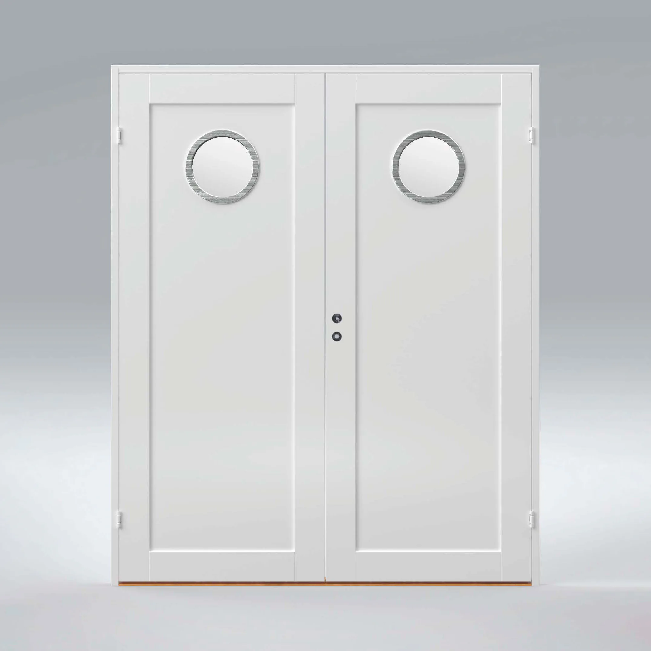 Parinnerdörr Br. Johansson Contur Aluring Runt Frostat Glas