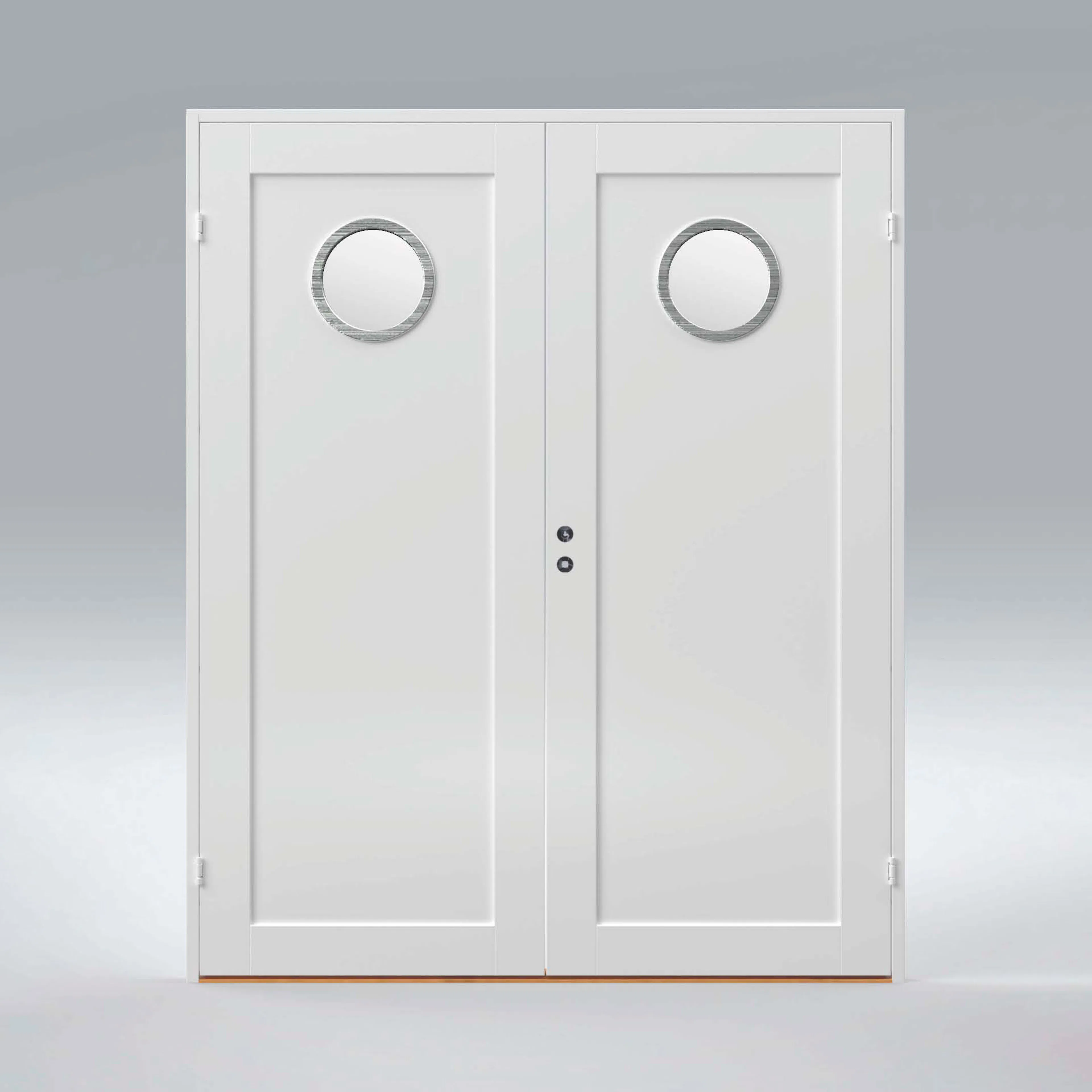 Parinnerdörr Br. Johansson Contur Aluring Runt Frostat Glas