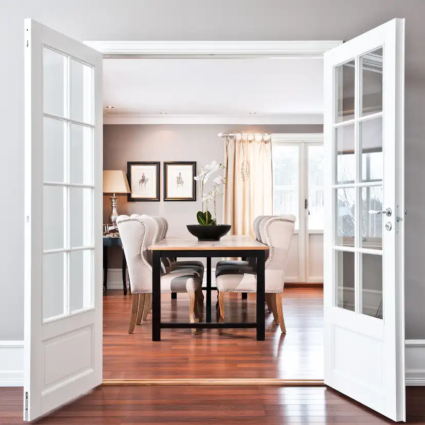 Parinnerdörr Sveadörren Formpressad SP10 Vit Klarglas